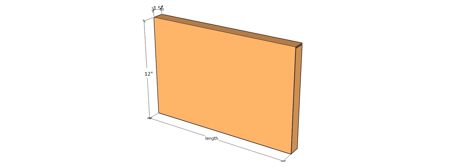 corten garden edge 122 tall with 1.5" flat top drawing example