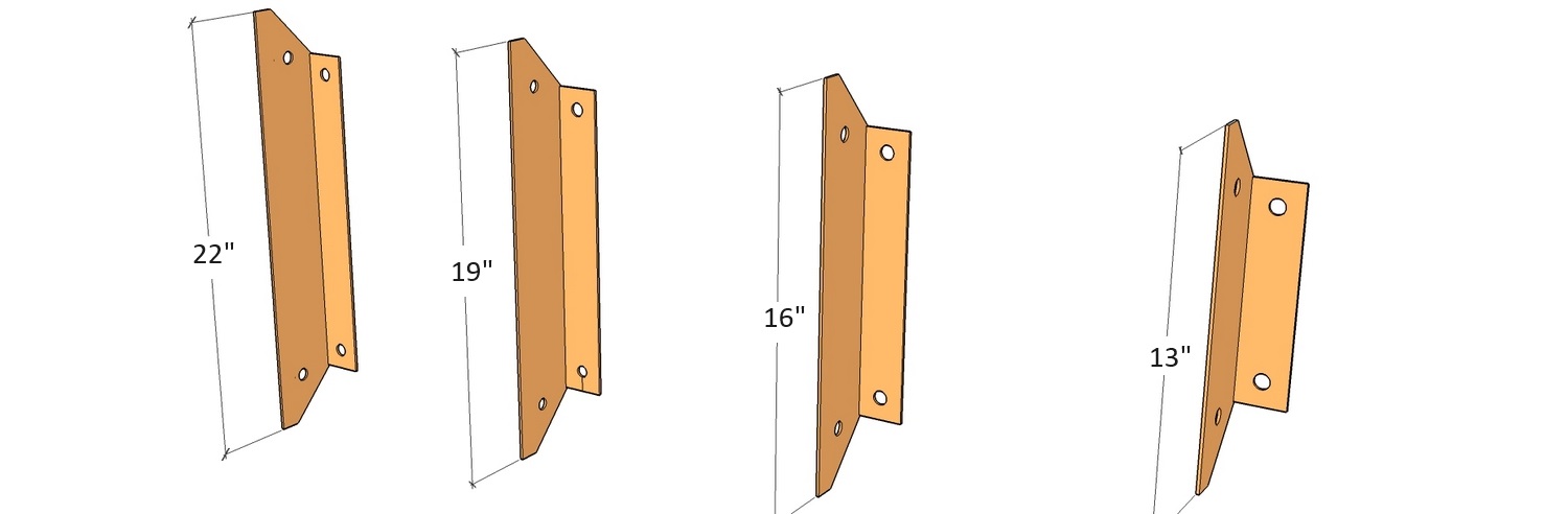 Corten Angle Support Posts layout drawing