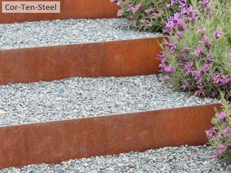 corten step flat face risers
